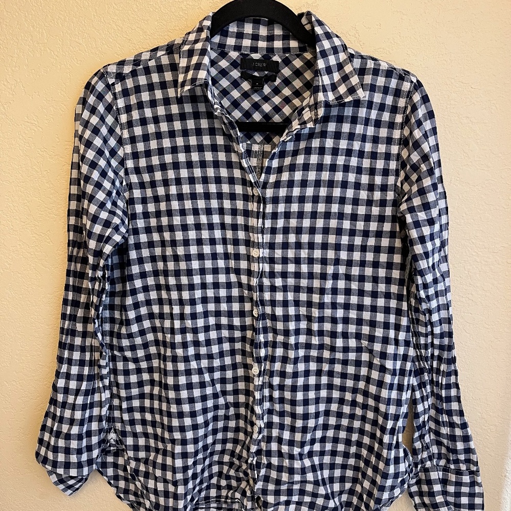 Size 6 J. Crew Gingham Button Up